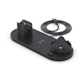 Miniatyrbillede 1 af 5: Ny multifunktionel trådløs oplader 15W seks-i-en mobiltelefon bordstativ hurtigoplader til Apple Black