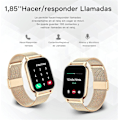 Miniatyrbillede 3 af 5: Smartwatch til kvinder, julegave, opkald/blodtryk/100+ sportsgrene, dameur, kompatibelt med Android iOS, pink