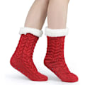 Miniatyrbillede 3 af 6: Slippersokker til kvinder med gribere - Vinter Non Slip Tykke Fuzzy Sokker - Varme Hyggelige Julegave