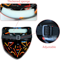 Miniatyrbillede 5 af 7: Maske LED Lysende Maske Horror Maske til Ferie Cosplay Kostume Maskerade, Karneval[GKS] Red+blue
