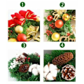 Miniatyrbillede 3 af 3: Kunstig julekrans med klokke og røde pynteelementer - perfekt størrelse til hoveddøren (30 cm) diameter LYCX