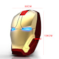 Miniatyrbilde 4 av 5: Ergonomisk Trådløs Mus Iron Man 2.4G Bærbar Mobil Datamaskin Gold