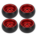 Miniatyrbilde 1 av 8: PCS RC Drift Dekk Aluminiumslegering Erstatningsdekk for WLtoys K989 1/28 RC Bil A Rød