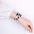 Miniatyrbilde 7 av 7: Flettet løkke til Apple Watch Rem 44mm 40mm 45mm 41mm 42mm 38mm 49mm Elastisk Solo armbånd iWatch series 9 se 7 5 6 Ultra2 Band 31.Blue camouflage 31.Blue camouflage 38mm 40mm 41mm