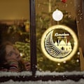 Miniatyrbillede 5 af 7: LED Muslimsk Ramadan Lys Kæde (25cm) - Hængende Dekorationslys med Sugekop til Eid moon lock
