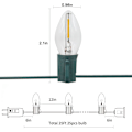 Miniatyrbillede 2 af 5: Pallerina C7 LED Julelys 7,6 m Flerfarvet Julesne Clear Light