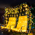 Miniatyrbilde 3 av 7: 4mx6M 1.5MX1.5M 2x3M Julekranser LED Lyslenke Julelys Nettlys Fe Jul Fest Hage Bryllup Dekorasjon Gardinlys