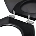 Miniatyrbild 6 av 9: vidaXL Toalettlock med Soft Close MDF Svart Black Black