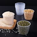 Miniatyrbilde 2 av 2: 5-pakning 160 ml Ris Målebeger, Klar Riskokerbeger, Målebeger for Ris og Tørre Ingredienser, Erstatningsrisbeger [GKS]