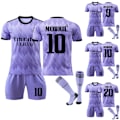 Miniatyrbild 4 av 4: Real Madrid Borta Lila Nr 10 Modrić Nr 20 Vini Jr. Fotbollströja - Perfekt #20 4-5Y #9 #9 #9 #9 10-11Y