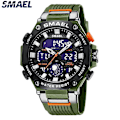 Miniatyrbild 1 av 5: Quartz Armbandsur Sport Smael Militär Armé Klocka Alarm Dubbel Display LED Elektronisk Klocka 8069 Vattentäta Klockor för Män BRANCH