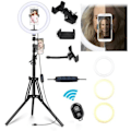 Miniatyrbillede 1 af 5: Selfie Lampe LED Ringlys Stativ 50 - 216 cm + Fjernbetjening black