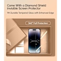 Miniatyrbillede 2 af 5: Magnetisk transparent etui til iPhone 14 Pro Max med fuld kamerabeskyttelse - Sort iPhone14promax
