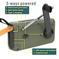 Miniatyrbilde 2 av 5: Bærbar DAB/FM-radio, 4000mAh Dynamo Solcelle Radio, Solcelle Radio med Sveiv, Overlevelses Solcelle Radio DAB Radio USB-lader med Nødalarm - WELLNGS