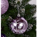 Miniatyrbilde 7 av 9: Lilla julekuler, plast, 6cm juletrepynt, 16 stk. lila