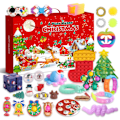 Miniatyrbild 4 av 5: Ny Adventskalender 2021 Jul Leksak för Barn Nedräkningskalender 24 Dagar Jul Leksaker Jul Tryck Bubblor Leksak Pack Present Jul multi