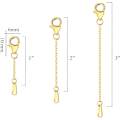 Pikkukuva 3 / 6: Kaulakorun pidennysketjut, 925 hopea kaulakorun pidennysketjut, 14K kultapinnoitettu kaulakorun pidennysketju Chain Extender Choker kaulakoru rannekorun pidennysketjut D-guld