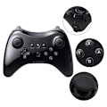 Miniatyrbild 3 av 5: Pro Controller för Wii U, Trådlös Handkontroll, För Nintendo Wii U Handkontroll Gamepad Joystick Dubbel Analog (Svart)