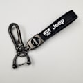 Miniatyrbillede 1 af 5: Læder nøglering til bil og cykel i metal | Holdbar nøglering | Sølv nøglering og krog montering Sølv hardware Silver Hardware Jeep