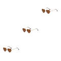 Miniatyrbillede 3 af 5: 1/2/3/5 Hjerteformet Guld Metalramme og Tac Linse til Stilfuld Leopard Tea[GKS] Leopard tea 3Set