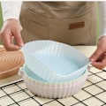 Miniatyrbilde 7 av 11: Air Fryer Silikonform, Bakeplate for ovn - Silikon - Airfryer Hvit White White