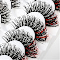 Pikkukuva 3 / 5: (iLashes.SE) 5 paria tekoripsiä - 3D faux mink G828 (musta/pinkki) (G-828)
