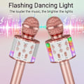 Miniatyrbild 3 av 5: Trådlös Karaoke-mikrofon med LED-dansljus