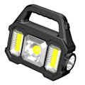 Miniatyrbillede 3 af 8: Solar Udendørs Lommelygte Bærbar Genopladelig Super Lys Vandtæt Multifunktionel Arbejdslampe med Ladekabel COB Sidelys