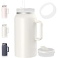 Miniatyrbilde 1 av 5: Vannflaske 64oz Tumbler med Håndtak og Sugerør Halv Gallon Isolerende Rustfritt 3