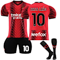 Miniatyrbilde 1 av 2: 23-24 AC Milan Hjemmebarnefotballdrakt nr. 10 R. Leão 18