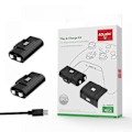Miniatyrbillede 1 af 5: Xbox Series X Controller Play and Charge Kit med 1100 mAh Genopladeligt Batteri - 2-Pak Black
