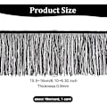 Miniatyrbillede 2 af 7: 9M af 15cm Frynse Trim Lace Tassel Sort Kæde Frynse Trim Bånd til Latin Dans Kjole DIY Tøj Pynt Lampskærm