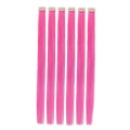 Pikkukuva 2 / 5: Creamily 50 cm Clip-in hiustenpidennys suora kirkkaan pinkki juhlakihara synteettinen hiustenpidennys naisille ja tytöille (6 kpl/pakkaus)