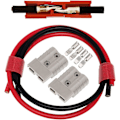 Pikkukuva 1 / 5: Akun liitin 50A pikaliitin 8AWG sähkökaapelilla (60cm punainen/60cm musta) moottoripyörätrukeille