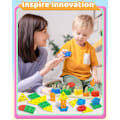 Pikkukuva 3 / 6: Montessori-lelut 1-2-vuotiaille pojille ja tytöille, 1-2-vuotiaiden poikien ja tyttöjen syntymäpäivälahjat, koulutuspalapelit puuleluille 1-3-vuotiaille Multicolored