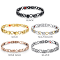 Miniatyrbilde 3 av 9: 2 stk. Magnetiske armbånd Titanstål MULTIFARGET multicolor