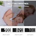 Miniatyrbild 5 av 5: Digital väckarklocka, sängbordsväckarklocka med stor LED-display, A
