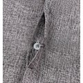 Miniatyrbilde 4 av 5: Løs ensfarget kort ermet skjorte for menn Grå Grey 3xl