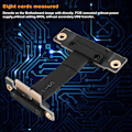 Pikkukuva 4 / 5: PCIe X1 Riser -kaapeli, kaksois 90 asteen suorakulmainen PCIe 3.0 X1 - X1 -jatkokaapeli 8 Gbps PCI 1x Riser