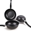 Miniatyrbillede 9 af 11: Non-stick Gryde Mini Induktionskomfur Non-stick Kasserolle Husholdning blackC 18 cm