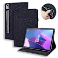 Pikkukuva 1 / 5: Kohokuvioitu nahkakotelo Lenovo Tab P12 12.7 -tabletille Black