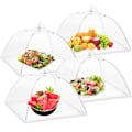 Miniatyrbild 1 av 5: Mesh-matskydd: 4-pack 14 tum pop-up fint fruktflugenät - hopfällbart skärmtält för utomhuspicknickfest