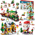 Miniatyrbild 1 av 5: Adventskalender 2024 - Jul Byggklossar Semestergåvor för Barn Tonåring 24 Dagar Överraskningsgåva Set Jul Nedräkningskalender
