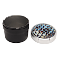 Miniatyrbild 3 av 10: Bärbar bilaskkopp Mini Silver Edge Brandförebyggande Rökfri bilaskkopp med LED-ljus och lock Honeycomb