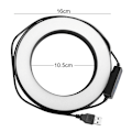 Miniatyrbilde 2 av 8: 6\" LED Ring Light Dimbar USB 5500K Fyllelampe Light + Adapter