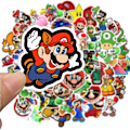 Pikkukuva 2 / 5: 100 kpl Mario Bros -tarra-setti, Super Mario vinyyli vedenpitävä S[GKS] B