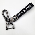Miniatyrbillede 1 af 5: Læder nøglering til bil og cykel i metal | Holdbar nøglering | Sølv nøglering og krog montering Sølv hardware Silver Hardware Dodge