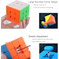 Miniatyrbilde 3 av 5: Speed Cube 3x3x3 Magisk Kube Puslespill Fidget Leker, Rask Glatt Sving Ultra Holdbar Farge-Matchende Puslespill