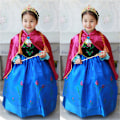 Pikkukuva 1 / 4: Elsa Frozen Anna-mekko Tytöille Lumikuningatar Juhla Cosplay-asu 110 cm