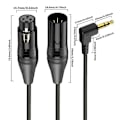 Miniatyrbilde 3 av 5: XLR-kabel 3,5 mm til XLR hun Audio Kabel Aux Audioledning for Mikrofonlydmikser Høyttalerforsterker